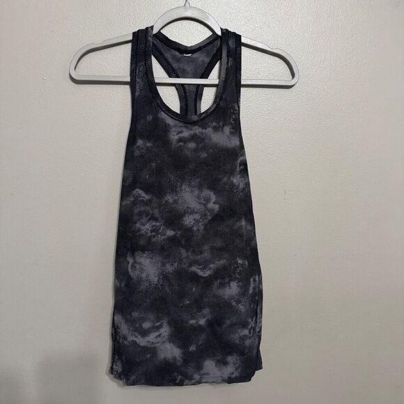 Athleta black gray racer back lightweight tank size medium - Picture 1 of 5